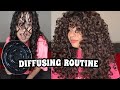 HOW TO DIFFUSE CURLY HAIR WITH NO FRIZZ &amp; CURL DEFINITION (UPDATED)