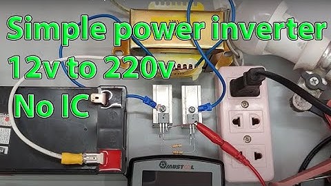 Simple power inverter 12v to 220v, Tip41c, No IC