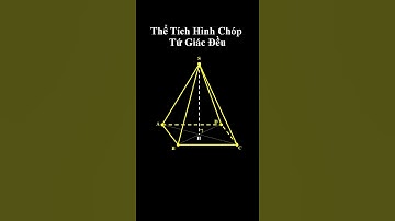Thể Tích Hình Chóp Tứ Giác Đều #hìnhhọc #toán #toánhọc #giapedu  #toanhoc #shorts