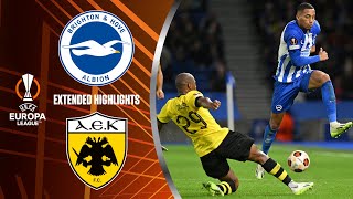 Brighton vs. AEK Athens: Extended Highlights | UEL Group Stage MD 1 | CBS Sports Golazo  Europe