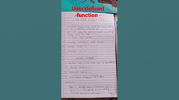 User defined function