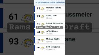 Rams Mock Draft #losangeles