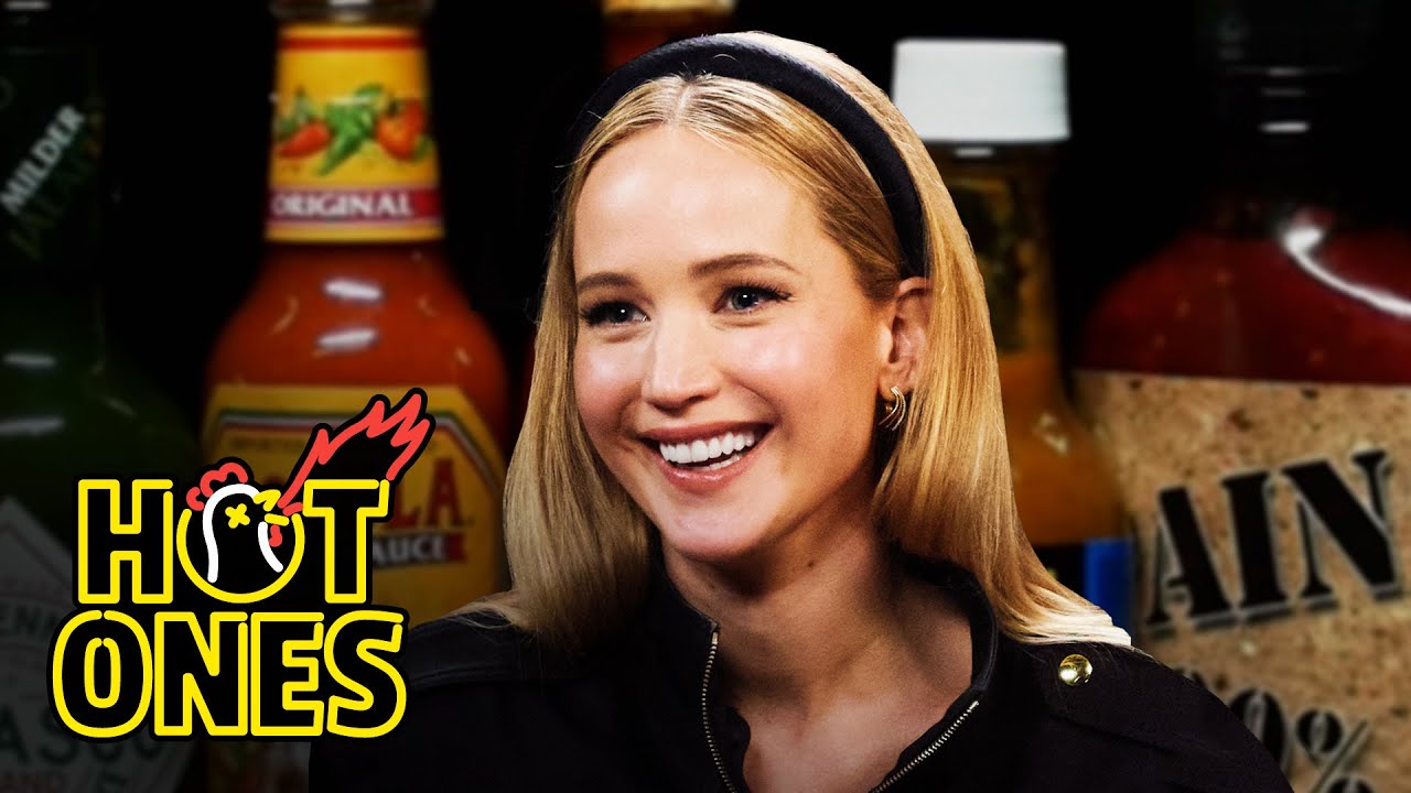 Jennifer Lawrence Sobs in Pain While Eating Spicy Wings