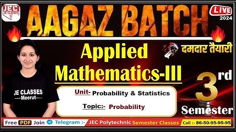 #108 Applied Mathematics-III UPBTE 3rd Semester आगाज बैच || JE CLASSES Meerut || Upbte 3rd Semester