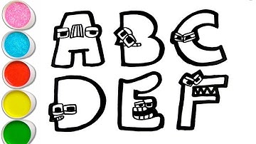 Alphabet Lore Easy( A- F)part 1 Drawing,Colouring and Painting For Kids &Toddlers|| Cute Draw TV