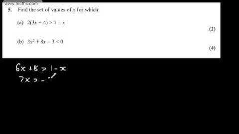 q5 Core 1 Edexcel May 2013   Quick worked answers   C1