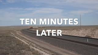 TRAINS OF NEW MEXICO: 2 STACK TRAINS IN 10' ON BNSF BELEN CUT-OFF by mijflow 156 views 3 years ago 4 minutes, 5 seconds