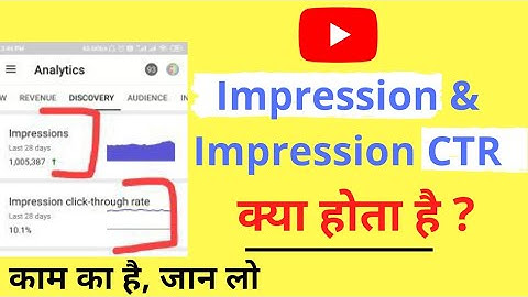 YouTube Impressions and Impression CTR Kya Hota Hai | What is Impression and Impression CTR