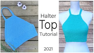 Easy Crochet Halter Top Tutorial How To Crochet Crop Top