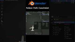 Blender Follow Path Constraint #shorts