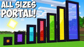 I found ALL SIZES PORTAL in Minecraft! This is THE TALLEST GIANT SECRET NETHER PORTALS!