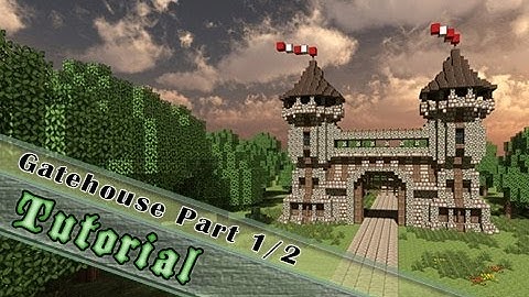 Minecraft, Detailed Medieval Gatehouse Tutorial, Part 1 of 2