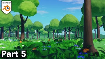 Part 5: Stylized Animated Forest Meadow 🏞️ (Blender Tutorial Series)