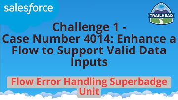 Challenge 1 | Flow Error Handling Superbadge Unit