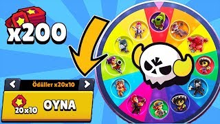 Çarkifelek Rastgele Karakterlerle 200 Bi̇let Veri̇p Boss Oldum - Brawl Stars