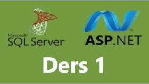 Mssql veritabanı oluşturma