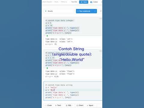Belajar Ekspres Python Ep.2: Tipe Data Dasar di Python. #shorts #python ...