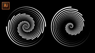 Line Spiral Vortex in Adobe Illustrator