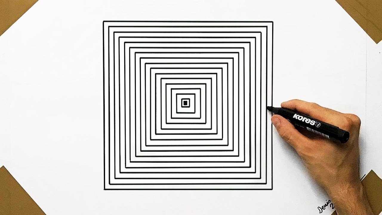 Optical Illusion Easy 3D Drawings For Beginners