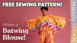 DIY Batwing Blouse ☆ FREE SEWING PATTERN + tutorial