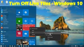 Resize or Remove Tiles from Start Menu - Windows 10