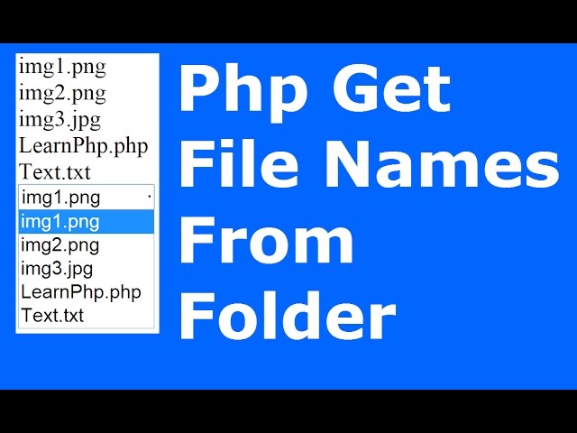 Php : How To Get / Show Files Names From Folder Using Php [ with source code ] class=