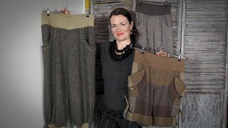 видео: Разные брюки без молний на трикотажном поясе картинка: Разные брюки без молний на трикотажном поясе