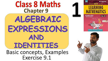 Class 8 Maths| Ch 9 Algebraic Expressions and Identities| Exercise 9.1| ML Aggarwals Maths Solutions