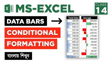 Data Bars Conditional Formatting in Excel | Microsoft Office Excel Tutorial Bangla Full Course | 14