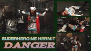 Superheroine Hermit vs Dangerous villen gang   With fight