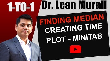 Finding Median Creating time plot - Minitab(1-TO-1 Session with Dr. Lean Murali)