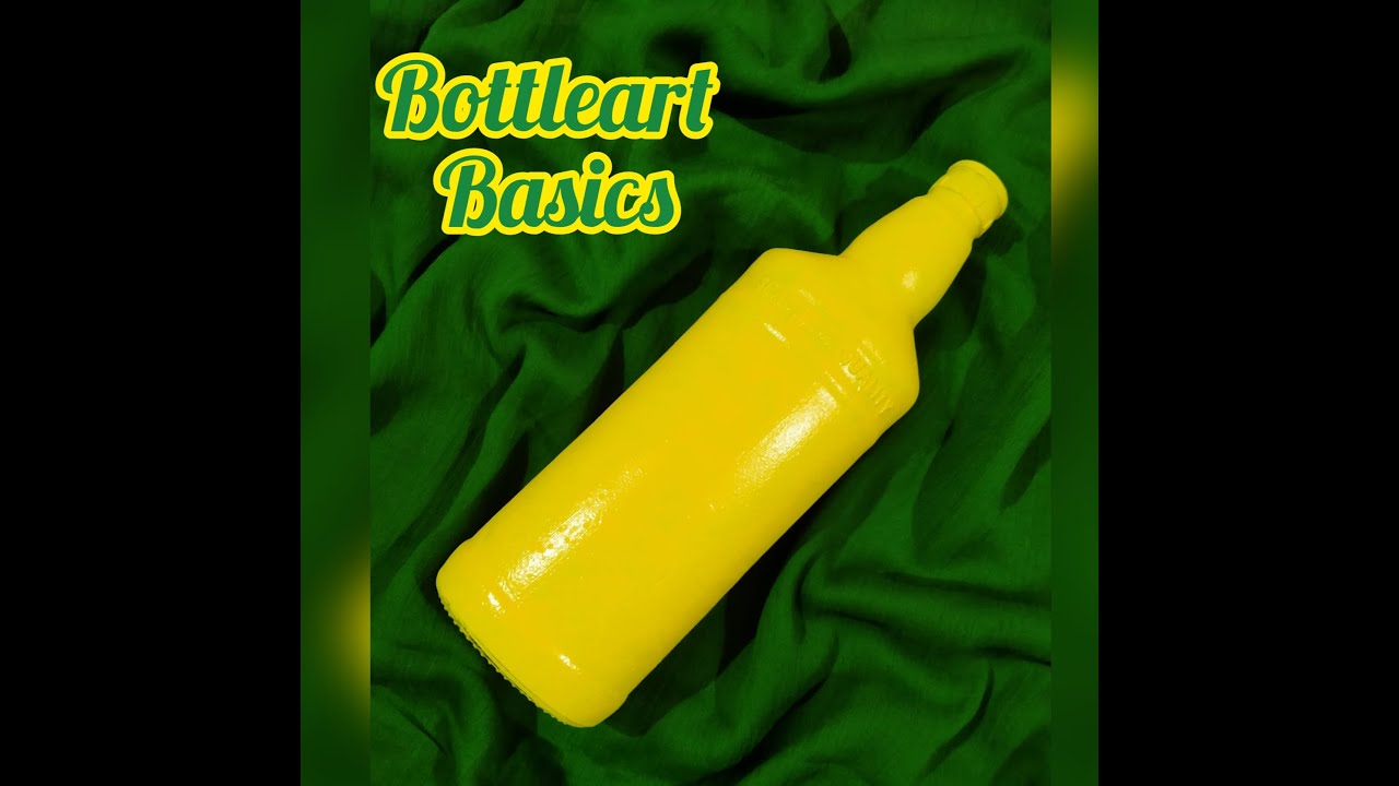 Bottle Art basics | How to paint glass bottle with sponge | bottle painting ideas for beginners .
