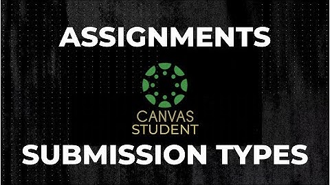 Canvas Student: Submission Types