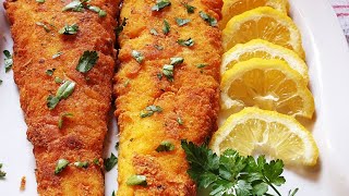 Fried hake fillets/fish coated in flour and egg recipe/How to cook fish/Pan fried hake fillets