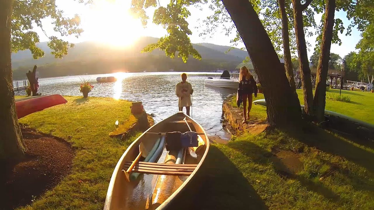 Slalom Water Skiing on Lake GoPro Hero 3 and GoPro SteadyCam