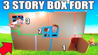 in todays 34 hour box fort challenge Jake and Logan build the worlds biggest 3 story box fort mansion! In this video we build the 