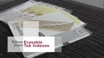 Wilson Jones Eraseable Tab indexes Demo