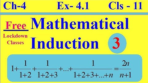 Principle of Mathematical Induction /Chapter 4/Exercise -4.1/cbse math class 11/ NCERT/ EXEMPLAR