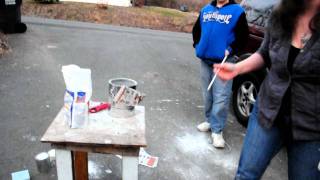 Flour explosion in a paint can