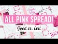 Plan With Me - Big Happy Planner | All Pink Spread | Good vs. Evil | Villains Stickers | June 2022