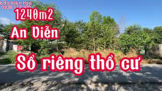 Bán 1240 M2 Đất Mặt Tiền An Viễn Trảng Bom Sổ Thổ Cư