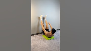 Flatten Your Abs Without the Hassle: Just Lie Down and Touch the Wall! #shorts #short