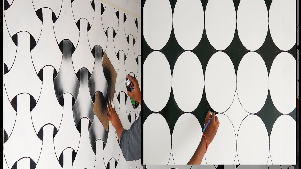 5 WALL PAINTING 3D DESIGN IDEAS EASY AND COOL - YouTube