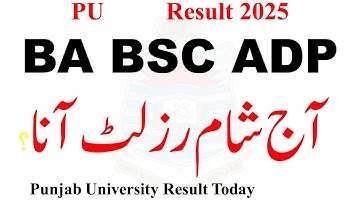 PU BA BSc ADP Result 2025 | ADP Result 2025 PU | ADA ADS Result 2025 PU | BA BSc Result 2025