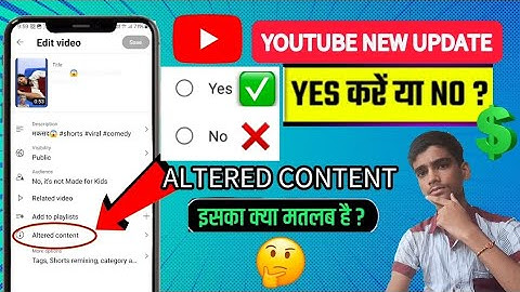Now what is this new Youtube setting? Youtube Altered Content New Feature 🤔