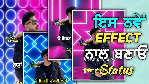 New Effect For Status Video_Red Screen Status Punjabi_Black Screen Background Effect _Ravi Editor