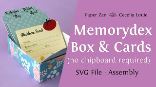 MemoryDex Box – NO chipboard required - 3D SVG Cutting Files