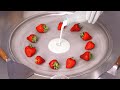 Strawberry - Ice Cream Rolls | ASMR