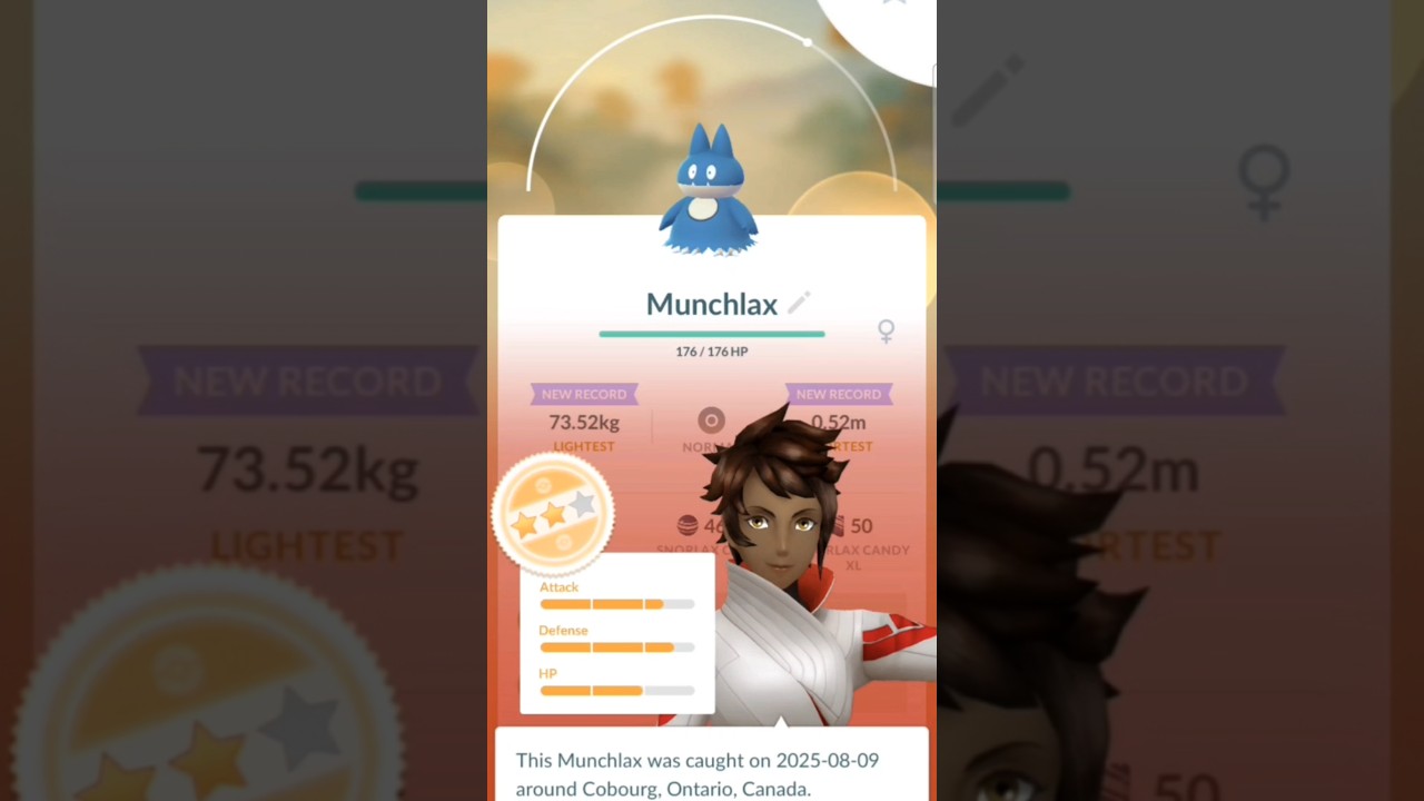 my Munchlax hatch day 