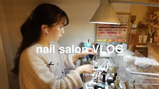 #16 ネイルサロンの日々｜モヤモヤ進まない時は、、💅。カラーのグリッターを沢山使った簡単キラキラアート